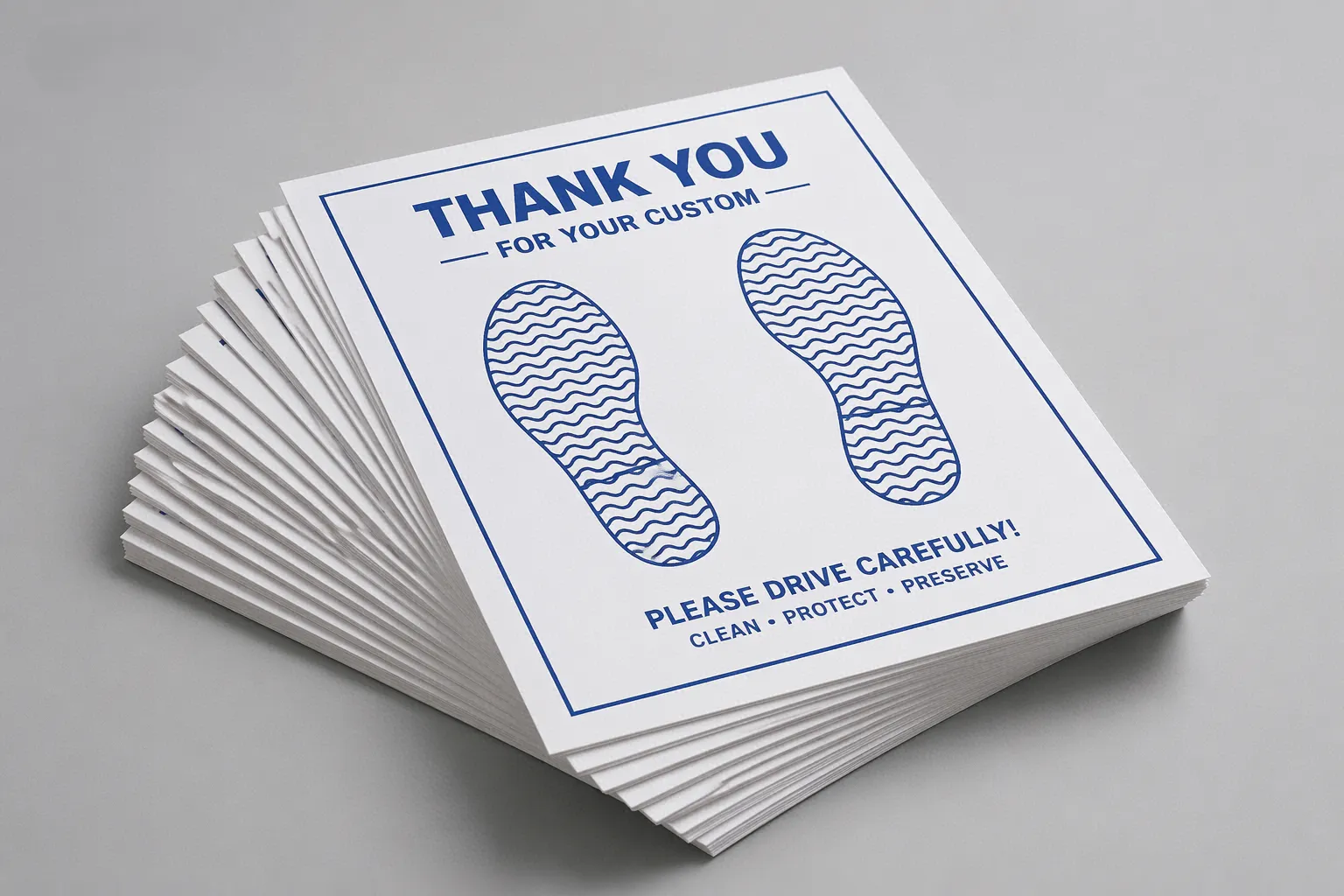 Economy Paper Car Mats 70gsm , 2 Color Print